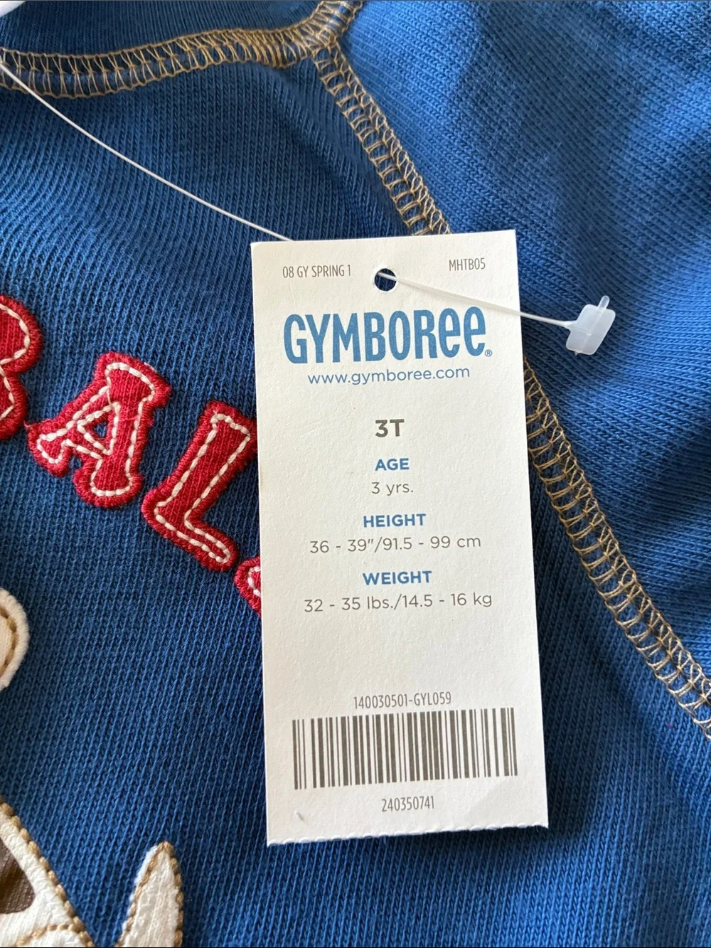 Gymboree Royal Blue 'Baseball Champ' Puppy Romper